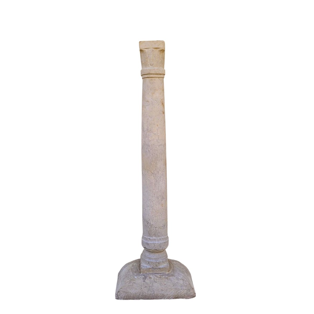Carved White Marble Column, H134cm, Roman Period