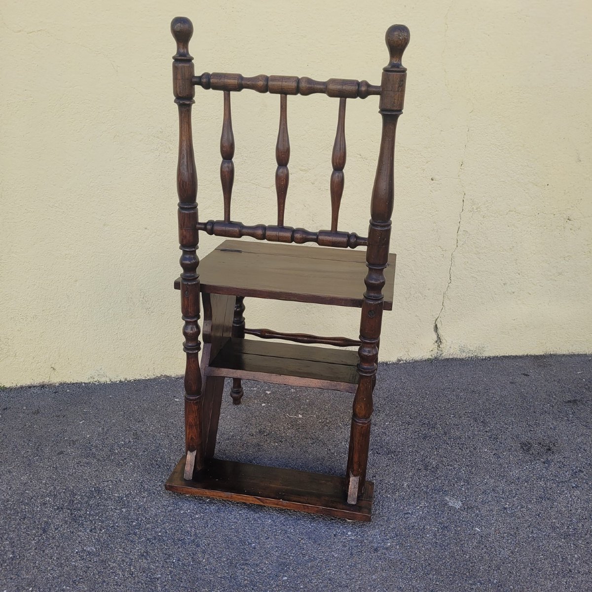 Convertible Library Step Stool, 19th Century-photo-2