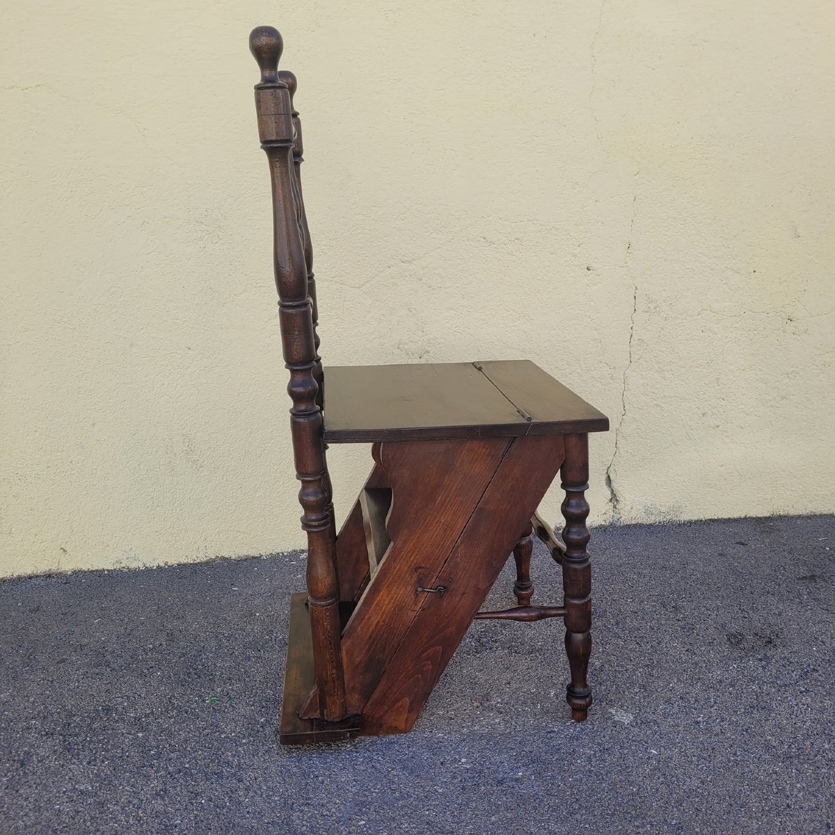 Convertible Library Step Stool, 19th Century-photo-4