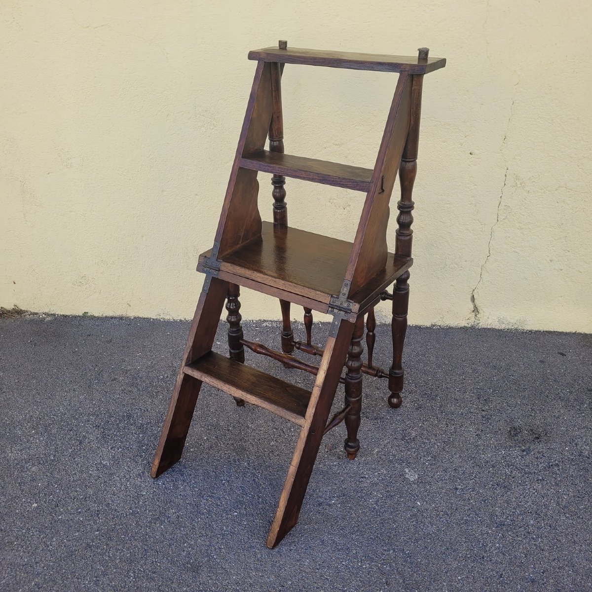 Convertible Library Step Stool, 19th Century-photo-7
