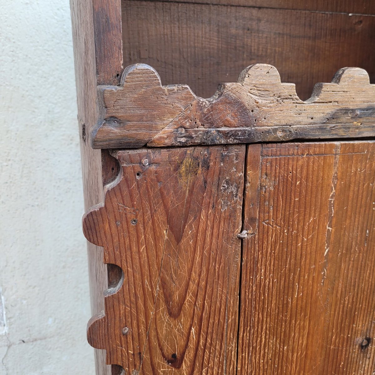 meuble de Berger en mélèze et châtaignier, art populaire, XIXème siècle-photo-3