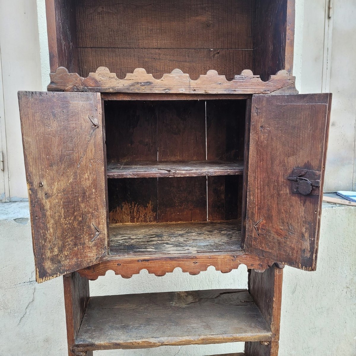 meuble de Berger en mélèze et châtaignier, art populaire, XIXème siècle-photo-4