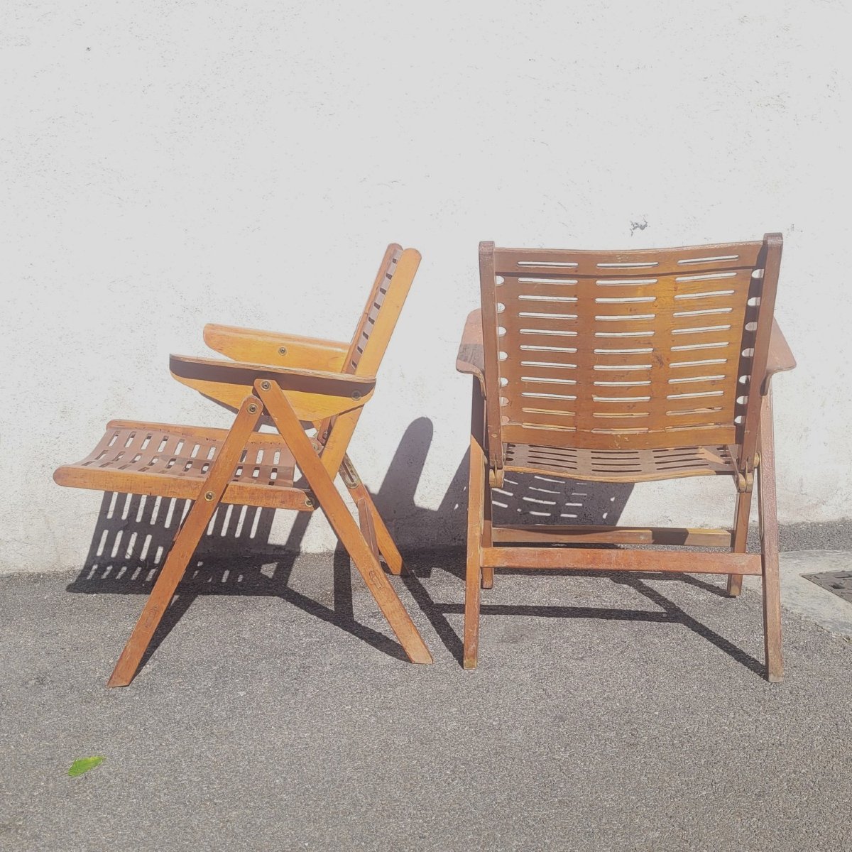  Niko Kralj, Série de 8 fauteuils pliants « Rex », années 1950/1970-photo-2