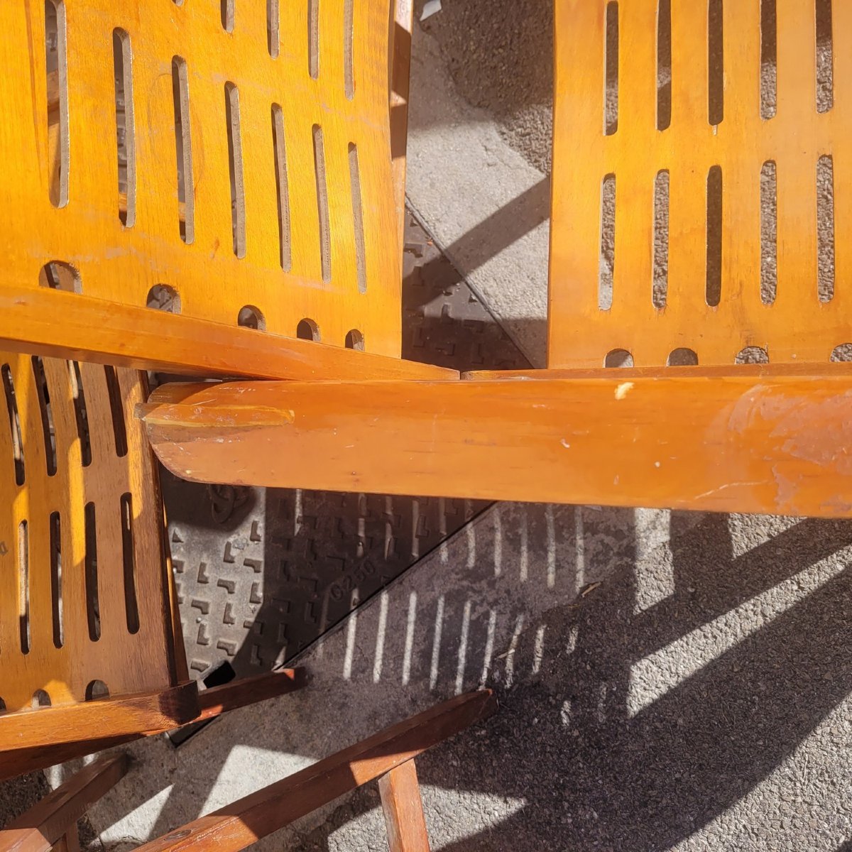  Niko Kralj, Série de 8 fauteuils pliants « Rex », années 1950/1970-photo-2