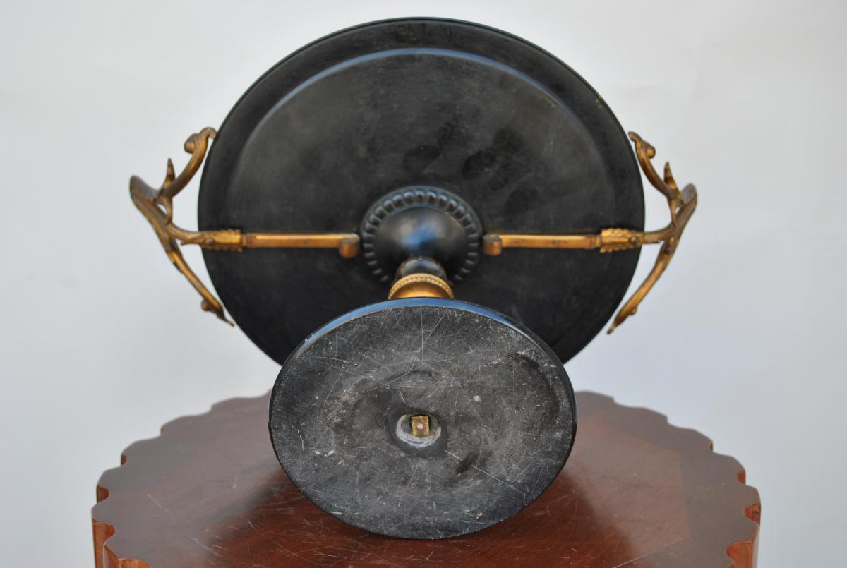 Bronze Cup + Napoleon III Candlesticks, XIXth Century-photo-2