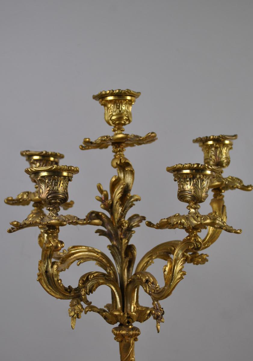 *Offre spéciale *2 Candélabres Bébés En Bronze, 19eme siècle-photo-4