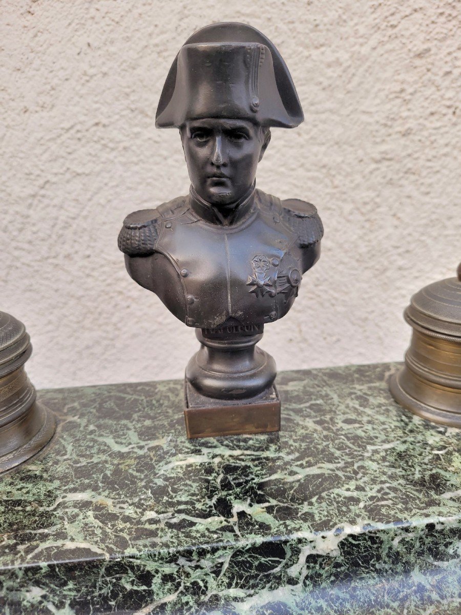 Encrier Napoléon en marbre, XIXème-photo-6