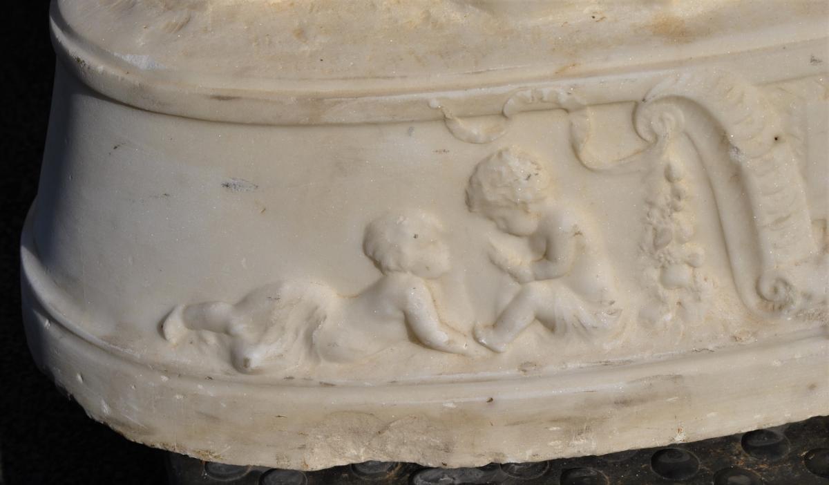 *special Offer* Busts Of Young Women, Carrara Marble, Late Nineteenth-photo-4
