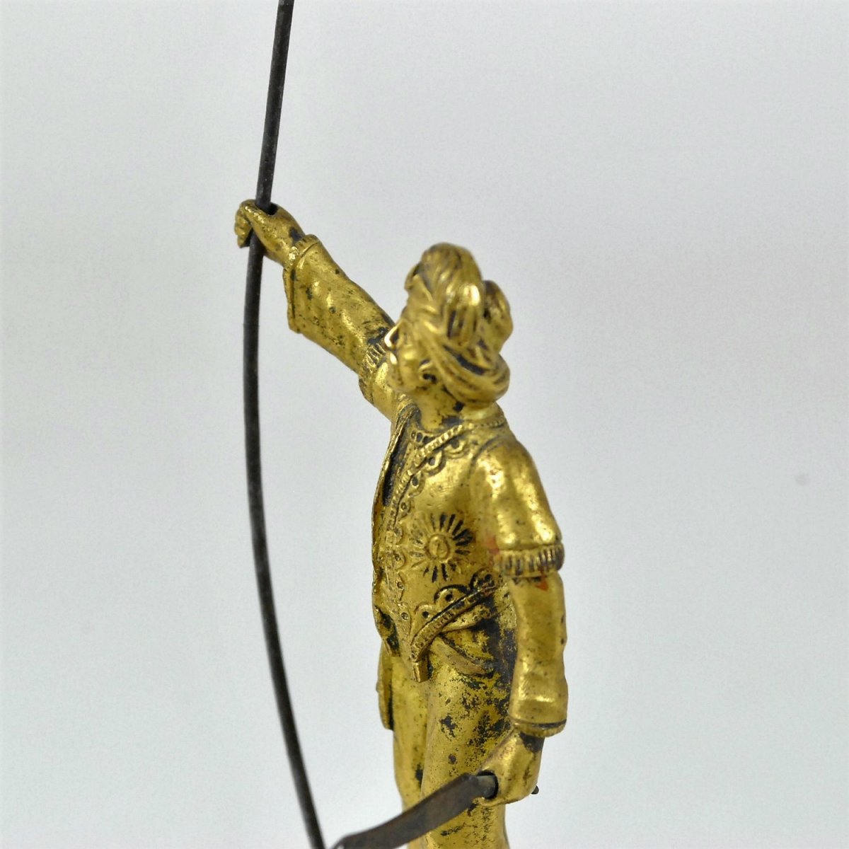Turc à La Lance, Bronze Double Patine, 19eme Siècle-photo-4