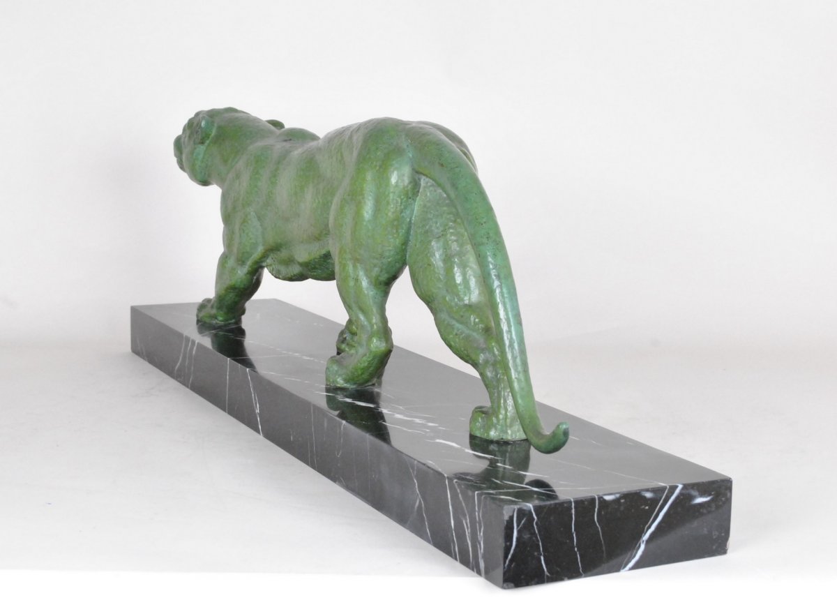 Dh Chiparus, Walking Panther, Sculpture Signed, Art Deco, 20th Century-photo-4