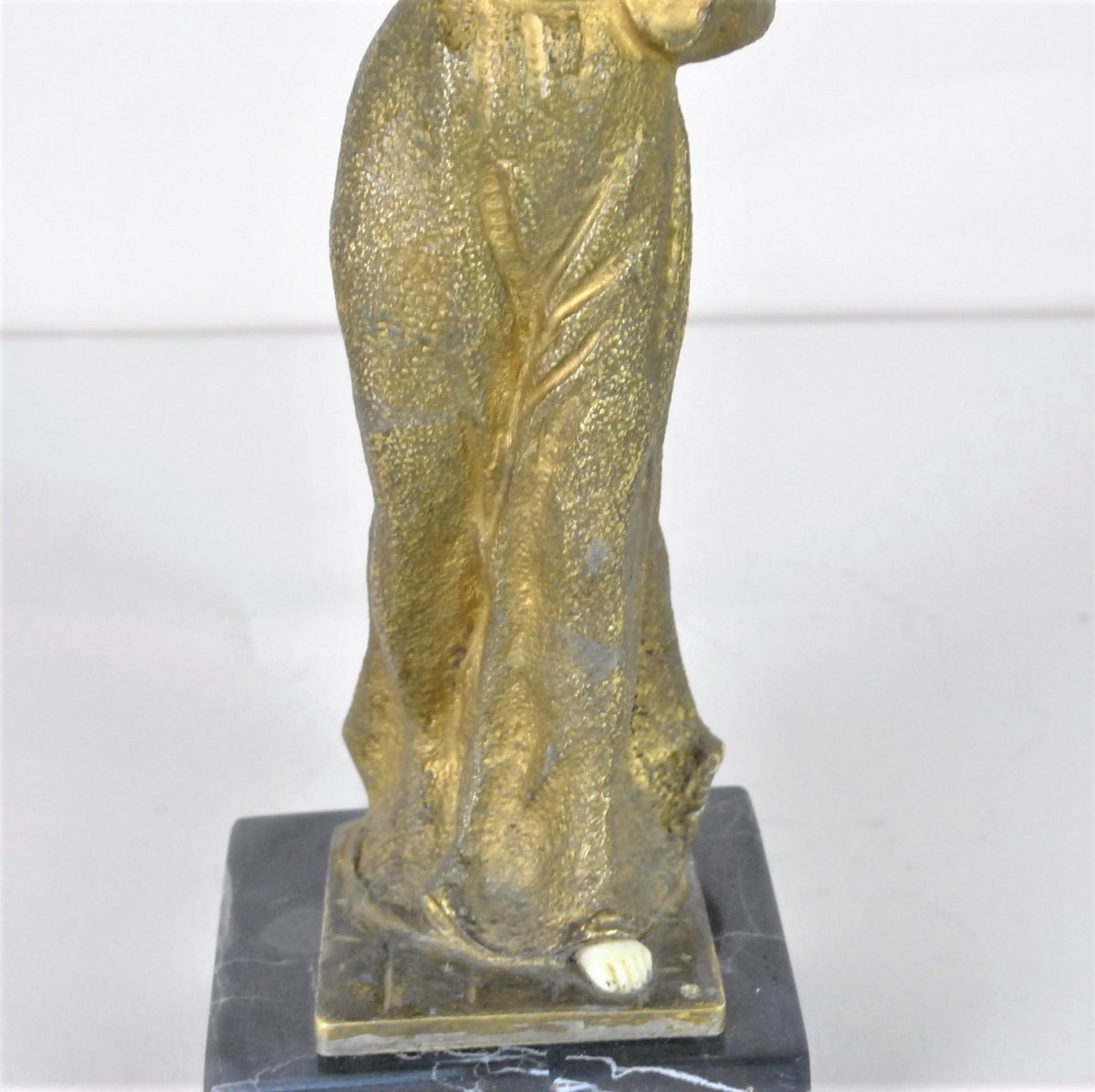 Foucher, Chryséléphantine En Bronze Signée, Femme En Tenue d'Intérieur, XIXème Siècle-photo-4