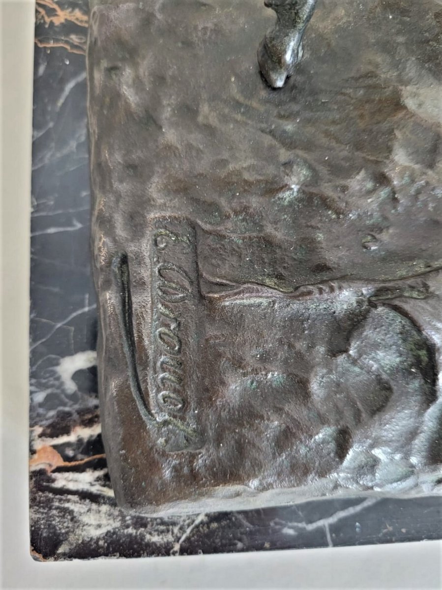 *Offre spéciale*Drouot, Grand Bronze Orientaliste Femme à La Chèvre, Fin XIXème Siècle-photo-2
