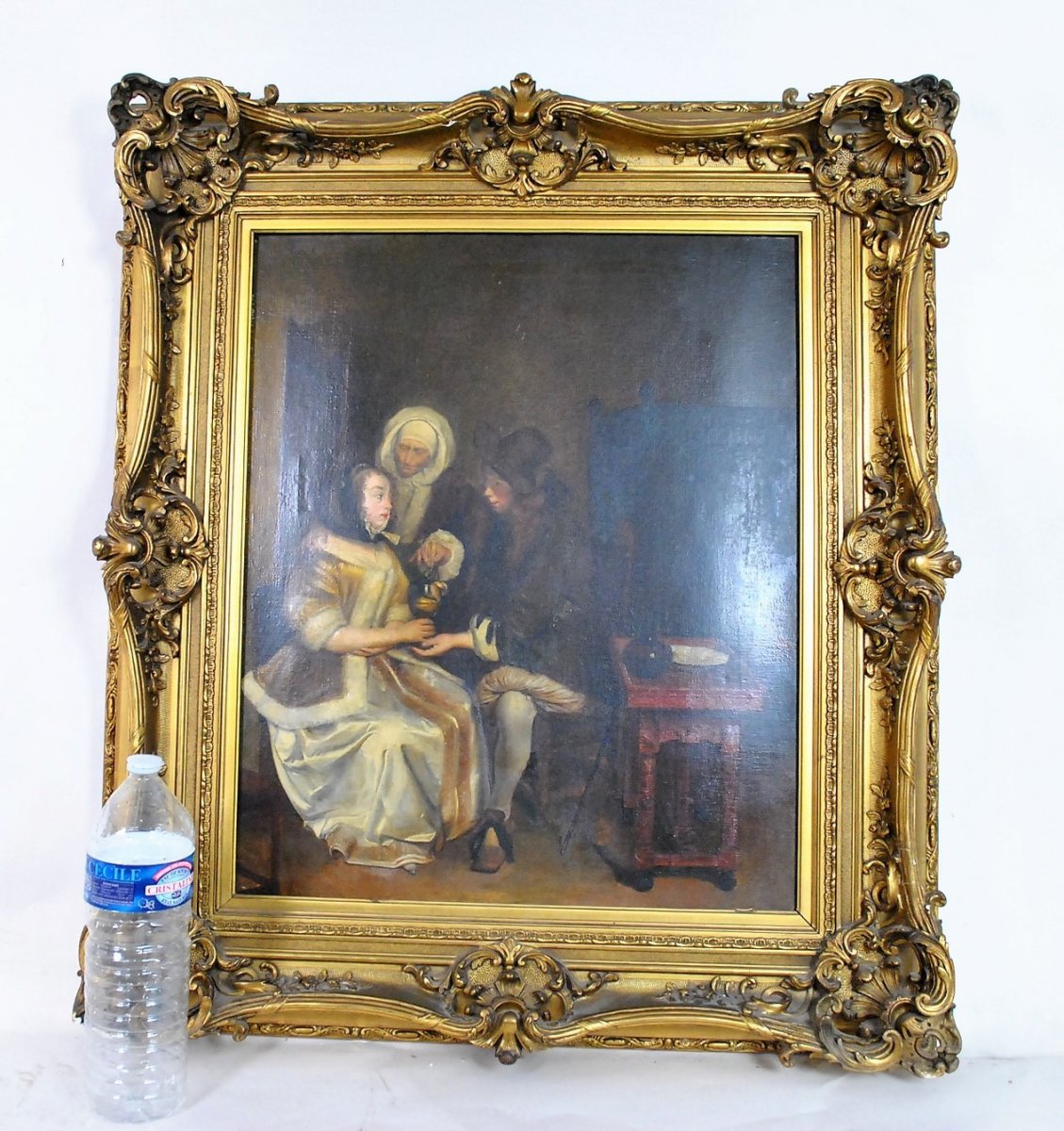 Oil On Canvas, Interior Scene, XIXth Century-photo-2