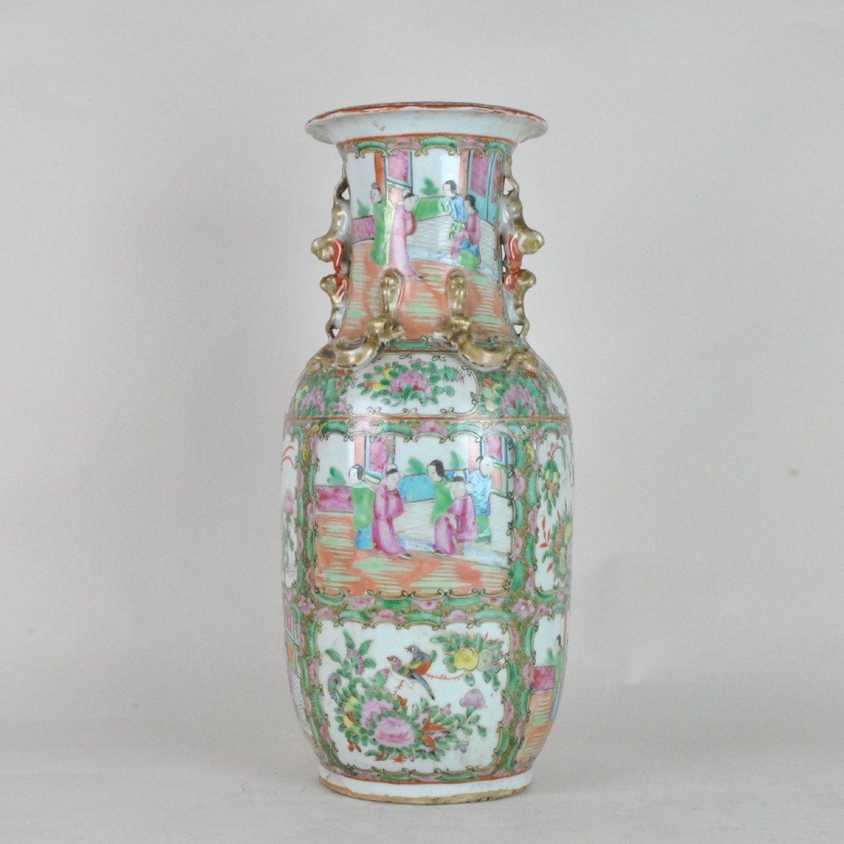 Canton Porcelain Vase, Late Nineteenth Early Twentieth Century-photo-2