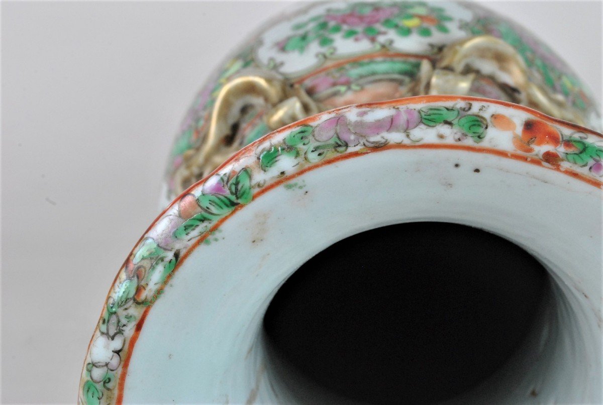 Canton Porcelain Vase, Late Nineteenth Early Twentieth Century-photo-8