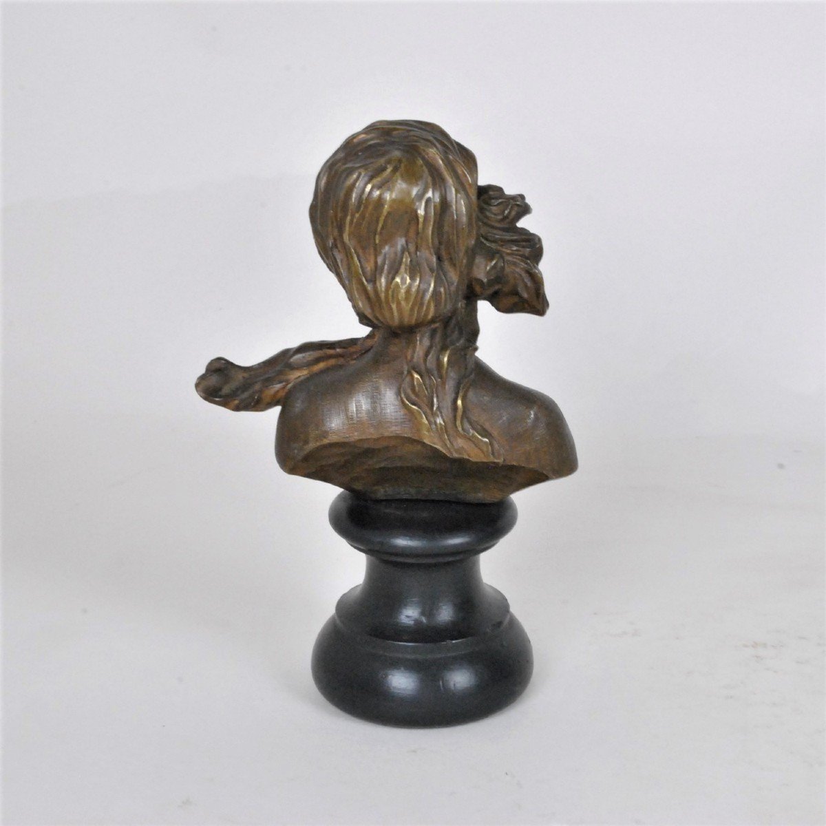 F Renard , Bust Of Woman, Bronze Sculpture, Art Nouveau, 20th Century-photo-3