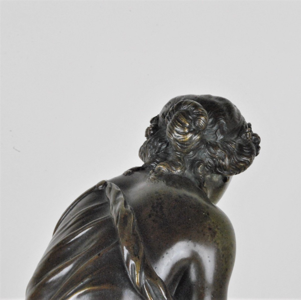 Pendule En Bronze, Femme Aux Fleurs, Schenewerk, XIXème Siècle-photo-7