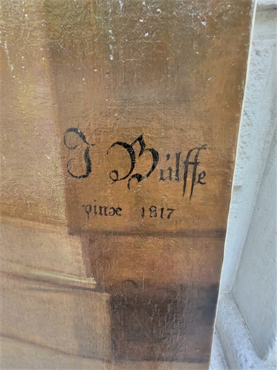 Portrait De Saint Louis En Pieds, Huile Sur Toile, Signé Bulffe , Début XIXème Siècle-photo-5