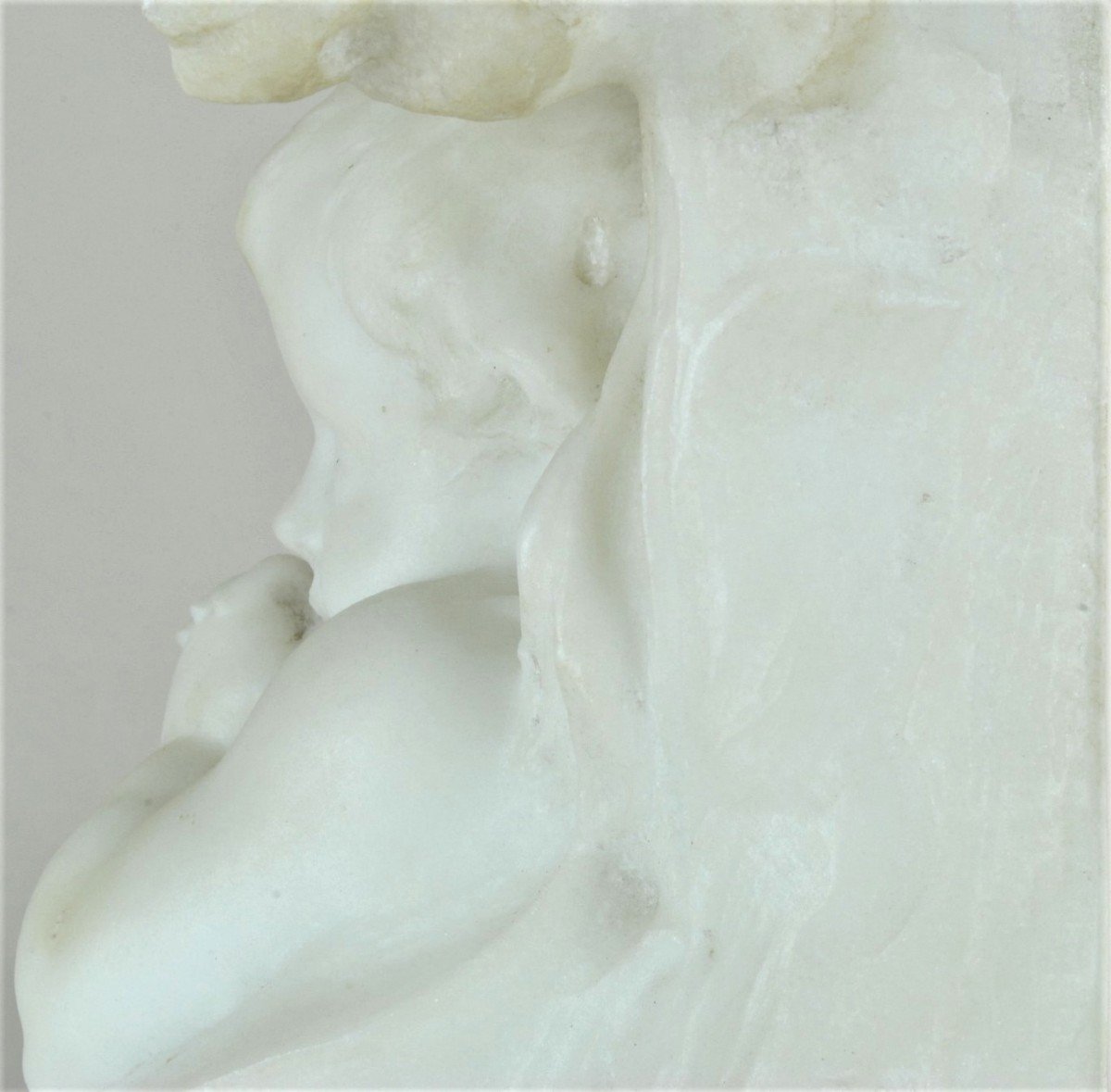 E Fortiny, Baby In Marble, End Of The XIXth / Beginning Of The XXth Century-photo-6