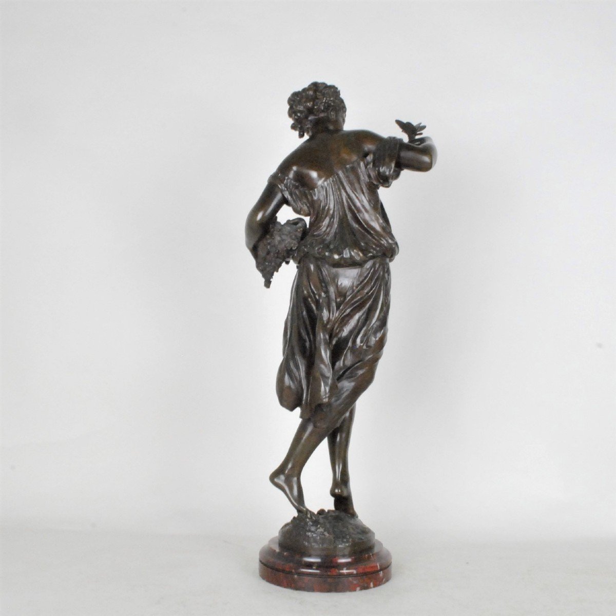 Math Moreau, Summer, Bronze Signed XIXth Century-photo-3