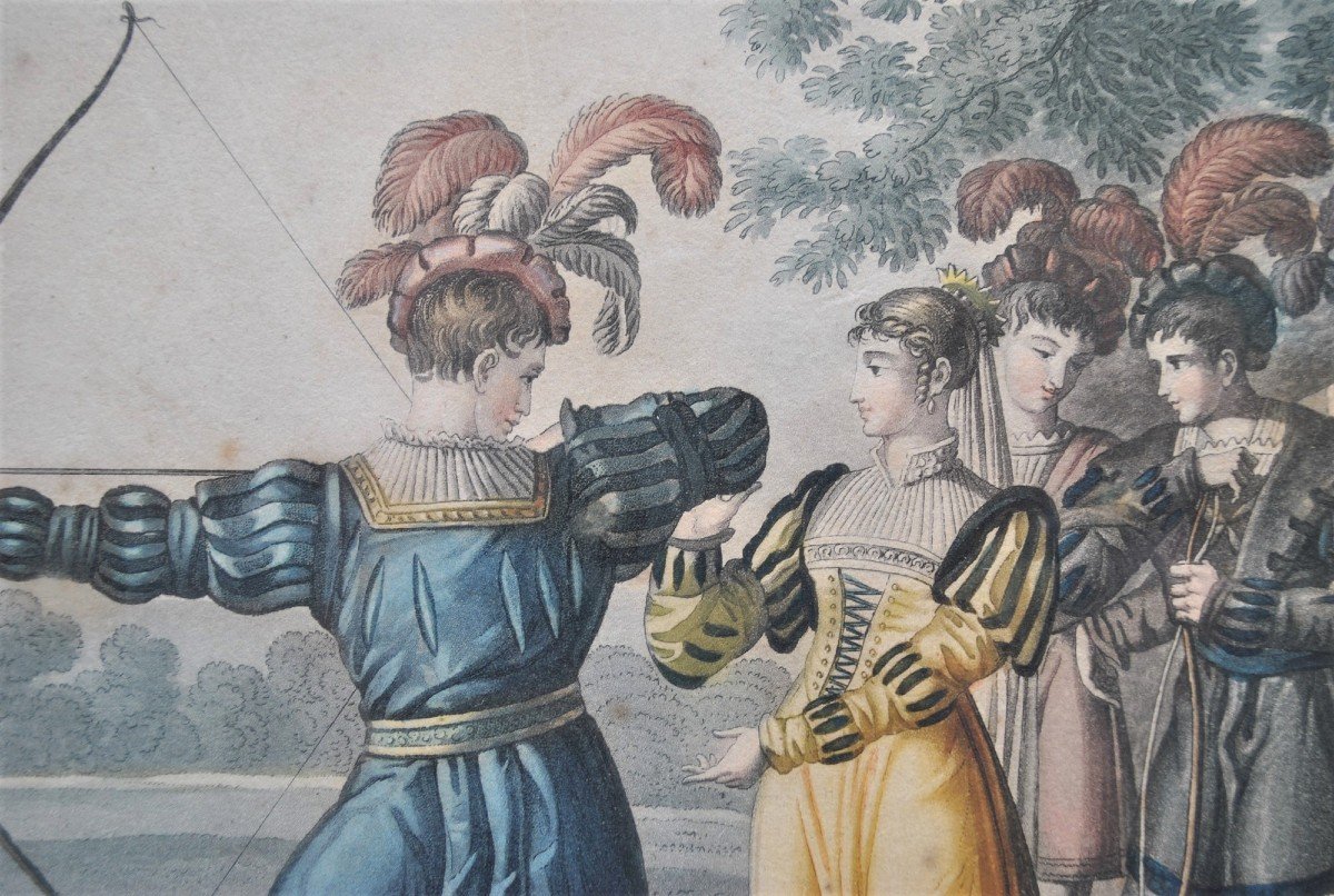Gravures Encadrées: Le Jeune Sargines Et  Philippe Auguste, XIXème Siècle-photo-2
