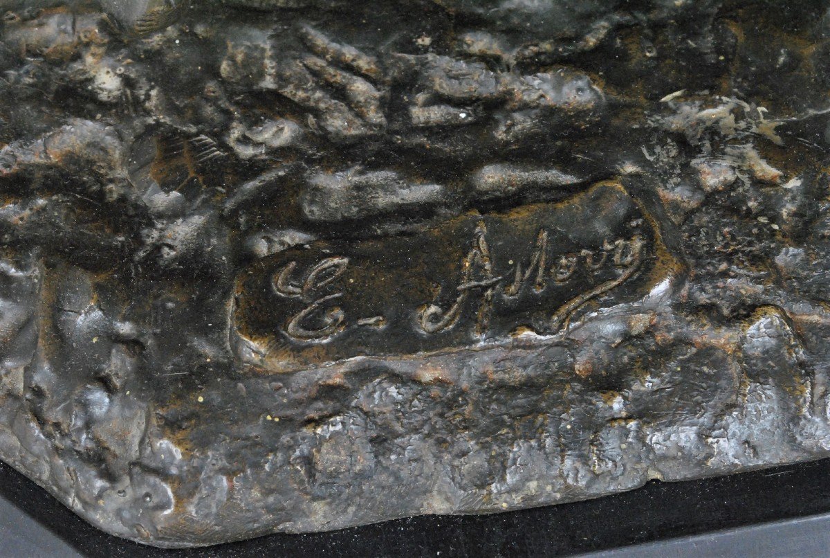 *special Offer * E Astorri, Marble Player, Signed Bronze, Late 19th / Early 20th Century-photo-3