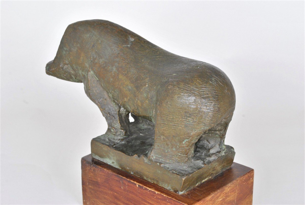 Animal Sans Tête, Sculpture En Bronze, Années 50/60-photo-6
