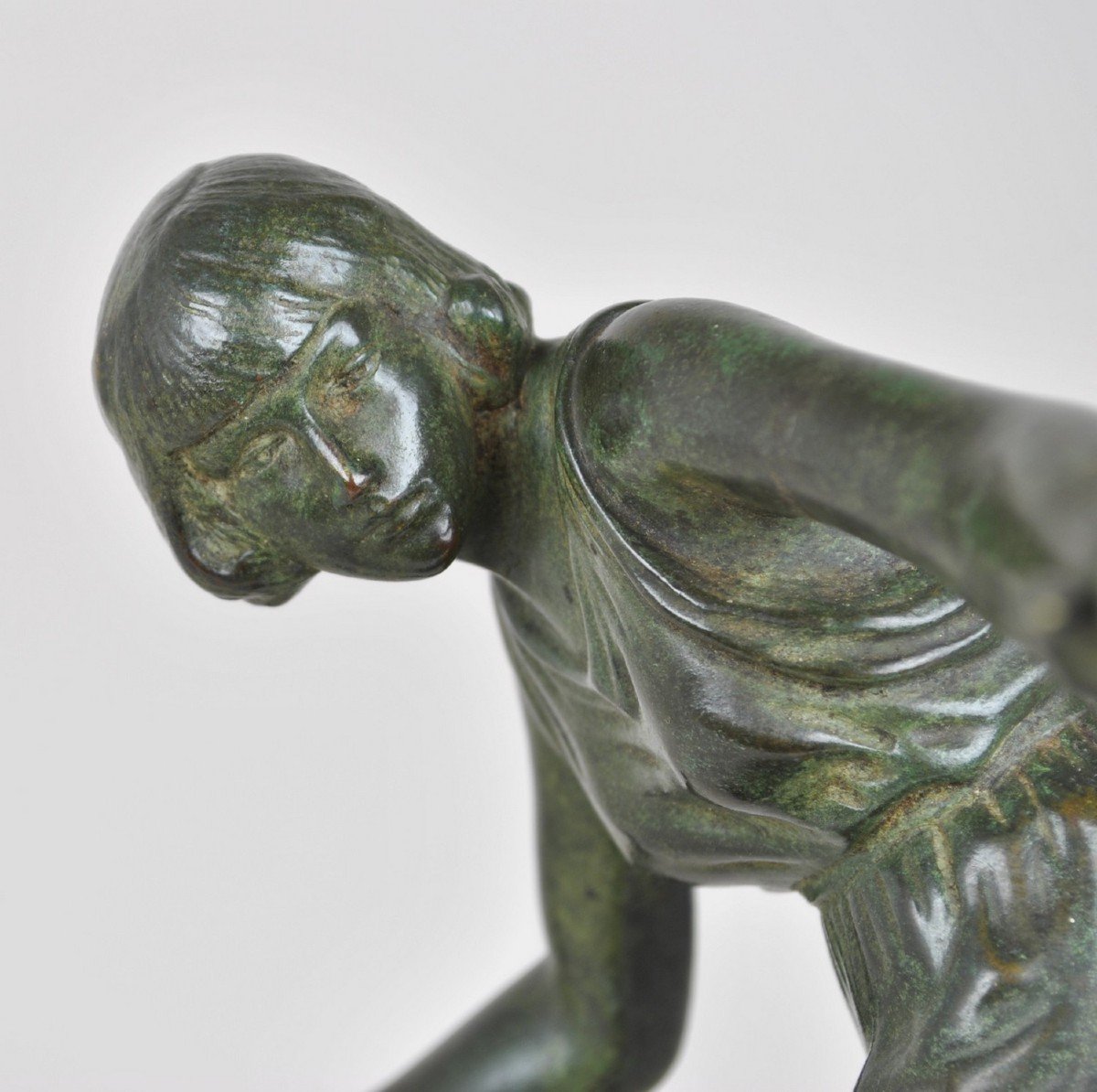 P Le Faguays, Woman With The Ball, Signed Bronze, Art Deco, XXth Century-photo-2