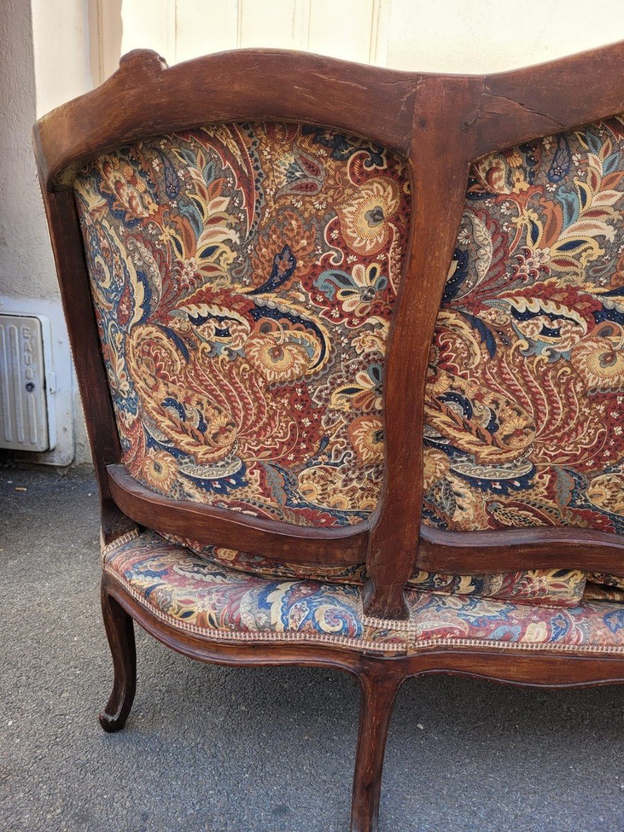 *Offre spéciale * Canapé Corbeille En Noyer, Epoque XVIIIème Siècle-photo-7