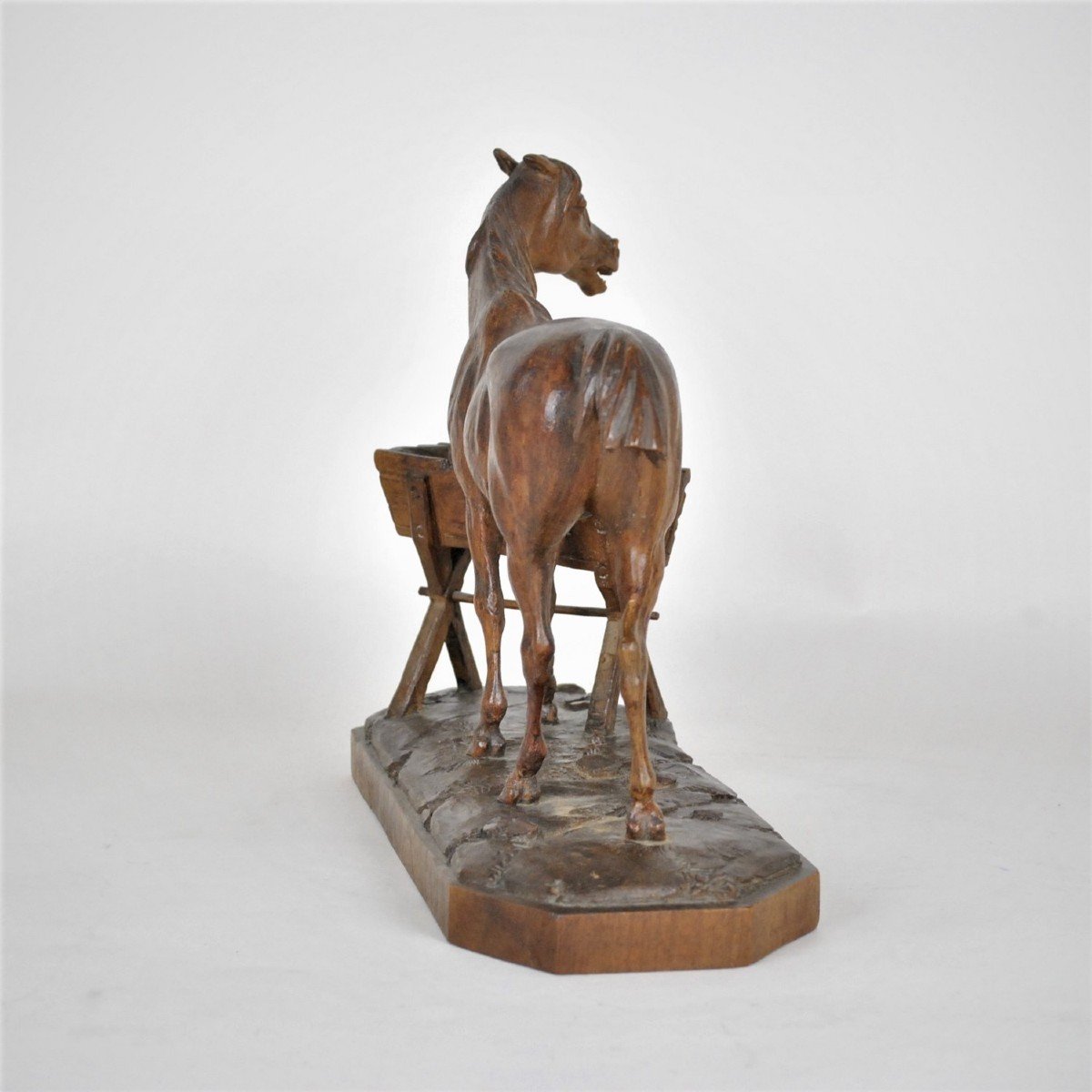 Cheval En Bois Sculpté, Forêt Noire, XIXème Siècle-photo-4