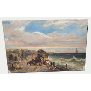 The Storm, Oil On Canvas, XIXth Century