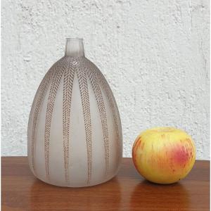 R Lalique, Mimosa Vase, Art Nouveau, 20th Century