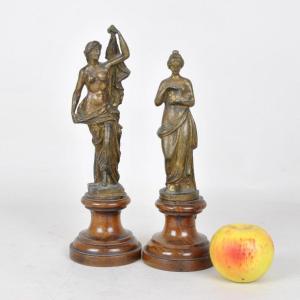 Femmes à l'Antique, Bronzes, XIXème Siècle