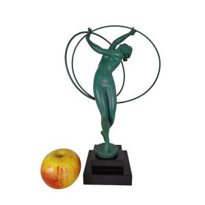 Illusion, Fayral And Max Le Verrier, Signed Sculpture, Art Deco, 20th Century