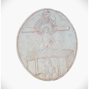 Stèle en marbre , Christ de la résurrection, Epoque XVI/XVIIème siècle