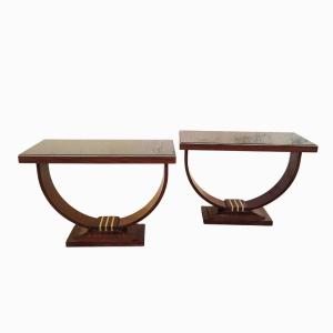 Pair Of Art Deco Display Consoles