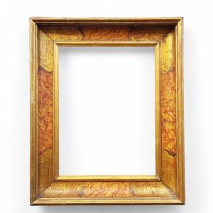 Lacquered Wooden Frame In The Style Of The 17th Century, Italy, Late 19th/early 20th Century