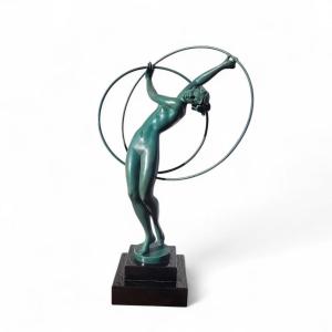 Illusion, Sculpture After Fayral - Max Le Verrier, Art Deco, 20th Century