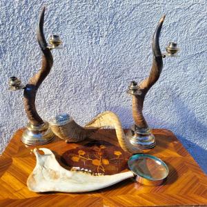 Gucci, ensemble d'objets en corne, XXème siècle