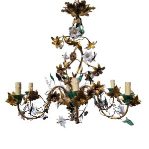 Lustre dit au Liseron, H73cm, début XXème siècle
