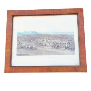 Courses à Chantilly, Gravure 82.5 x 68cm, XIXème siècle