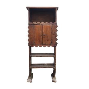 meuble de Berger en mélèze et châtaignier, art populaire, XIXème siècle
