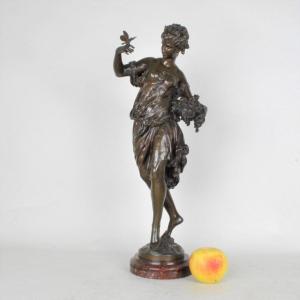 Math Moreau, Summer, Bronze Signed XIXth Century