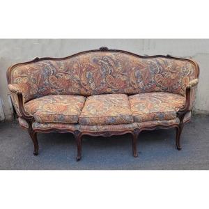 Corbeille Sofa In Walnut, Eighteenth Century Period