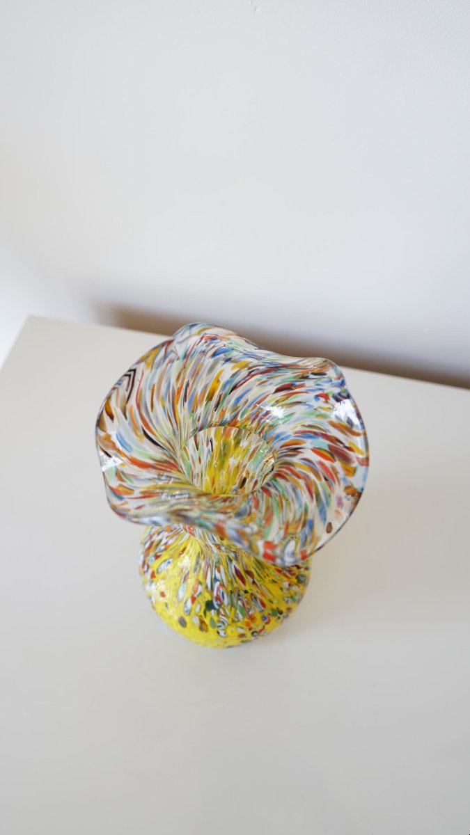 Murano Millefiori Vase – Mouth-blown – 20th Century-photo-2