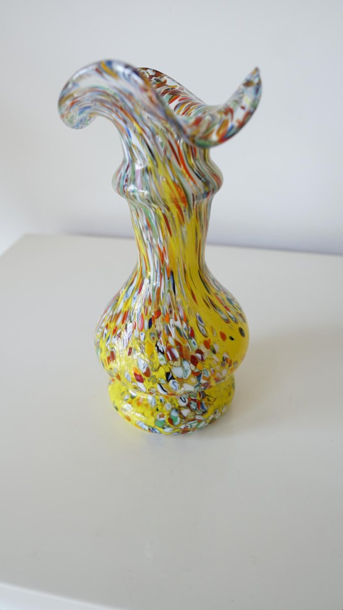 Murano Millefiori Vase – Mouth-blown – 20th Century-photo-2
