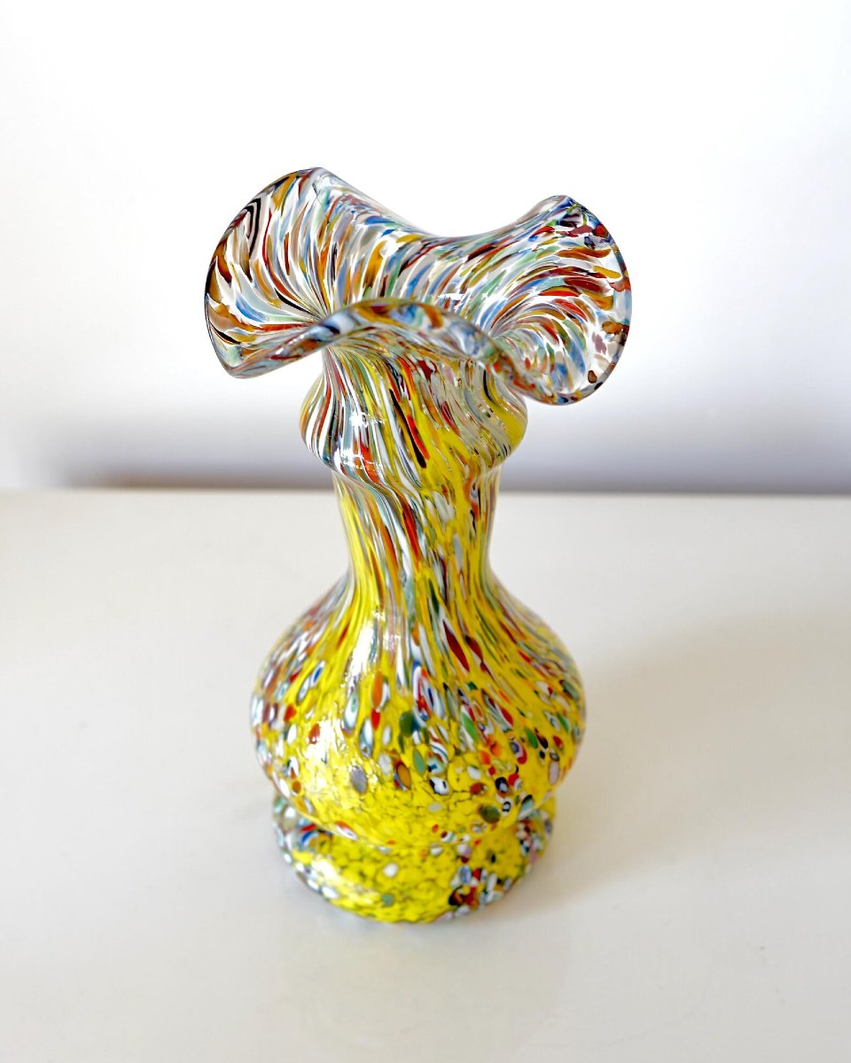 Murano Millefiori Vase – Mouth-blown – 20th Century-photo-3