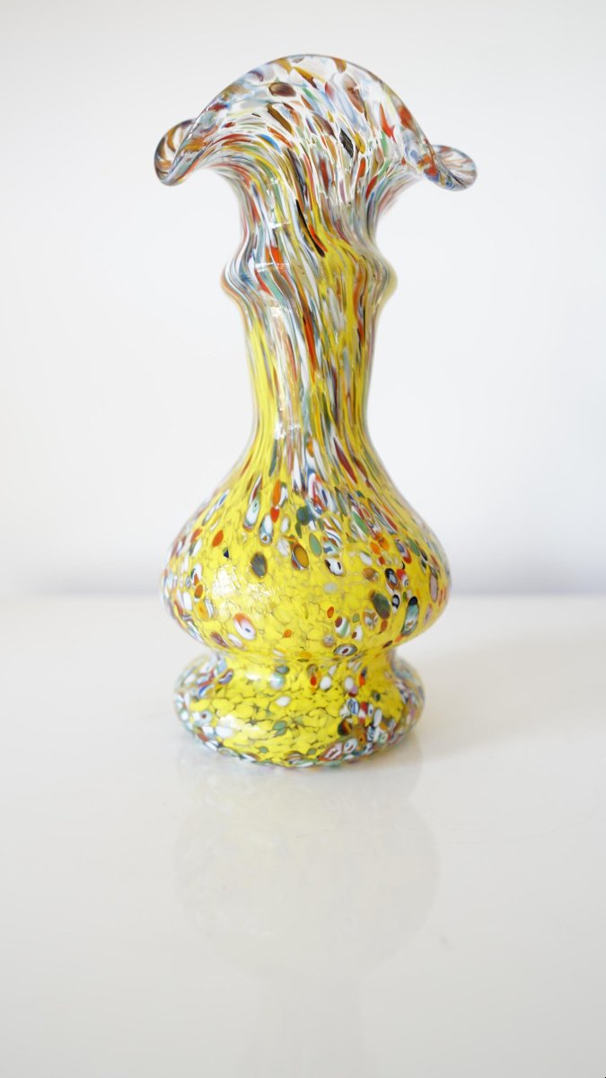 Murano Millefiori Vase – Mouth-blown – 20th Century-photo-5