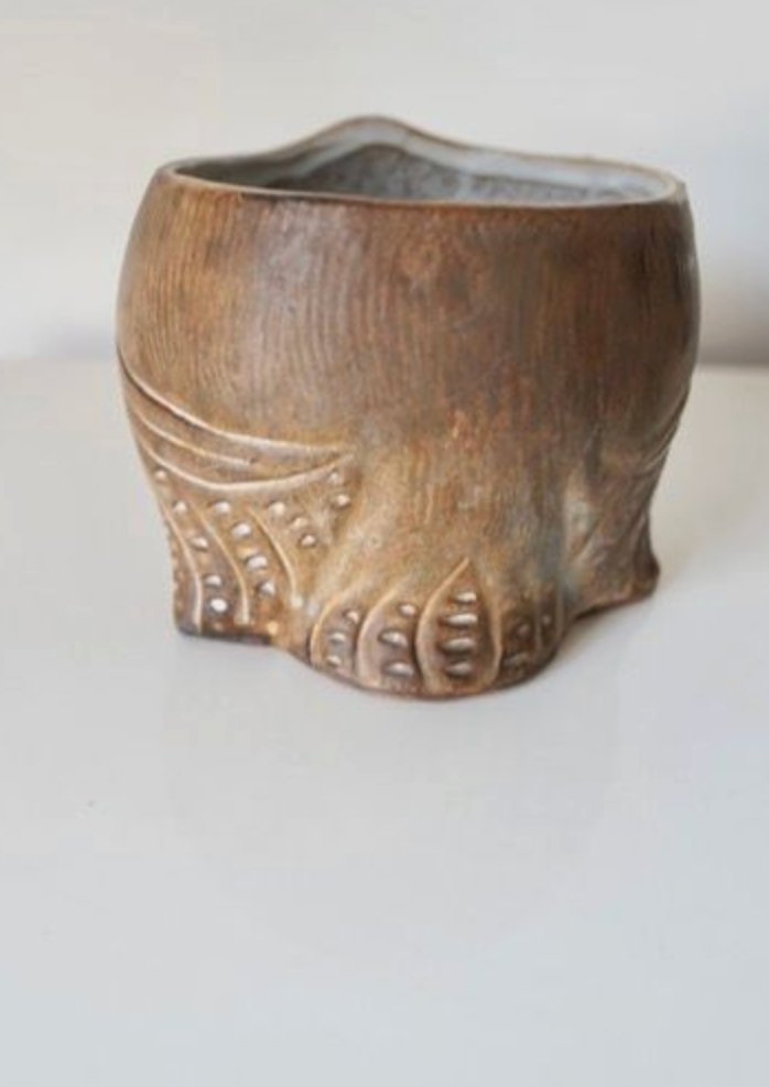 Ceramic Owl Sculpture - Signed Agnès Escala - France, 1960s-photo-1