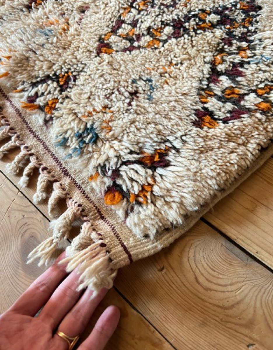 Pair Of Beni Ouarain Berber Wool Rugs, 135×75 Cm -photo-5